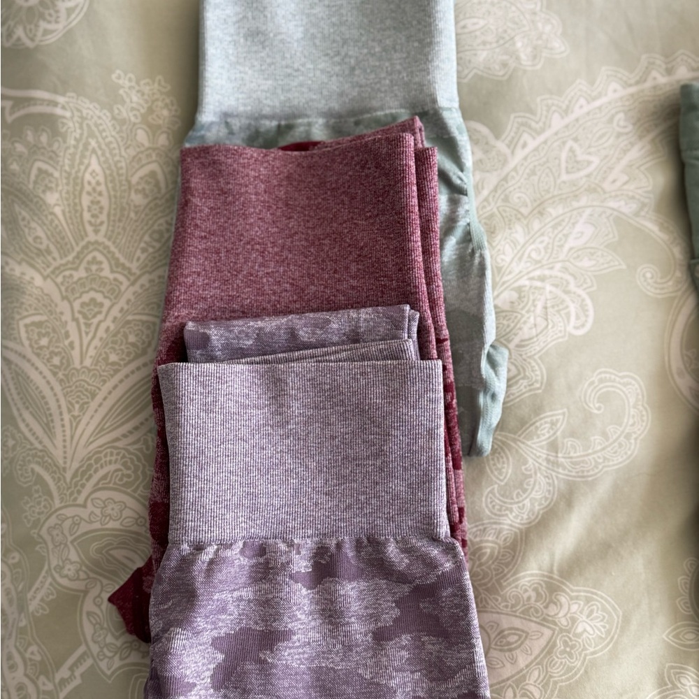 Leggings Trio - Maroon, Lavender, and Mint